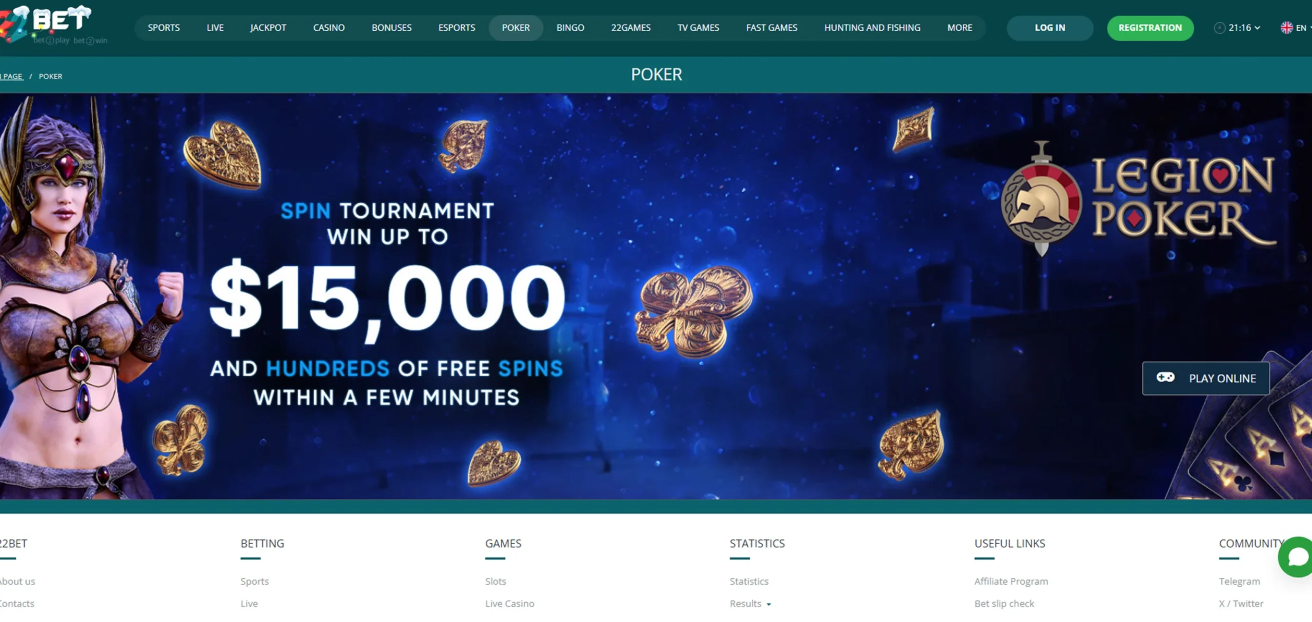 22Bet Tournaments and Bonuses